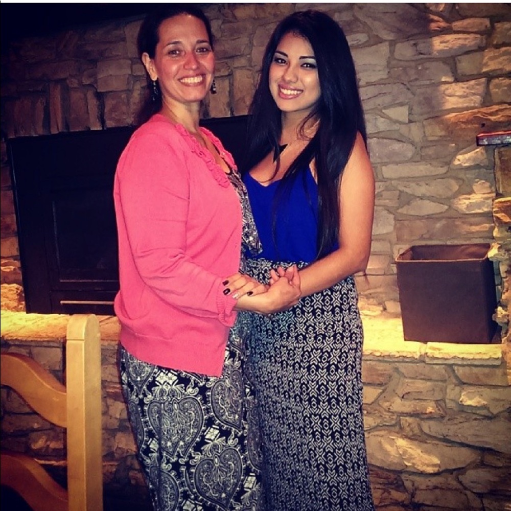 Black & white tribal maxi skirt | forever 21